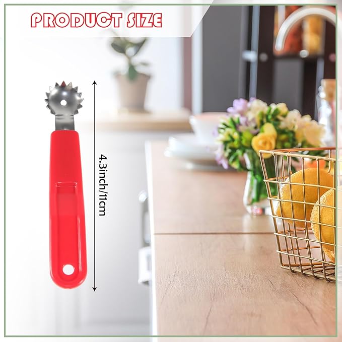 Tomato Corer Tool 6 Pcs Apple Strawberry Huller Stem Remover Stainless Steel Fruit Vegetable Top Remover Practical Kitchen Corer Tool