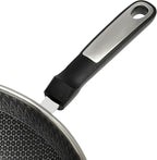 13 Inch Stainless Steel Wok Pan with Lid, Honeycomb Coating Woks & Stir-fry Pans Nonstick Wok Induction Wok Set Chinese Wok No Chemical Coated Wok for Induction, Electric, Gas, Halogen