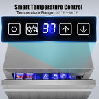 24 Inch Upgraded Three-Drawer Beverage Fridge, Weather Proof Outdoor Stainless Steel Beverage Refrigerator, Under Counter Built-in Beverage Cooler for Home & Commercial Use