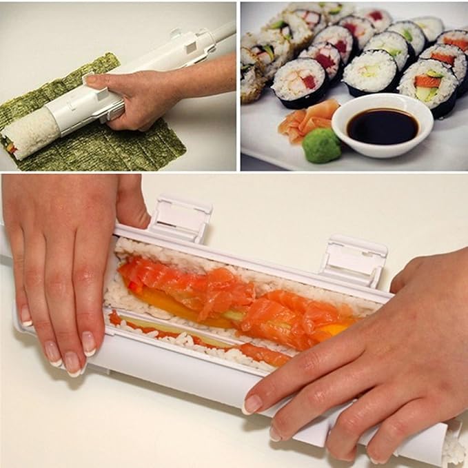 Sushi Roller Kit Rolls Made Bazooka Kitchen Easy Cooking Tools Tube Shape Food Sushi Mold Maker