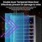 24 Inch Wine Cooler Refrigerator,187 Bottles Large Wine Fridge Freestanding Tall Wine Cooler with Upgraded Compressor, Low Noise and Elegant Design for The Wine Lovers