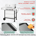 Flat Top Griddle Insert for Royal Gourmet GA5401T, Heavy-Duty Carbon Steel Griddle Plate, Compatible with Royal Gourmet GA5401T 5-Burner Grill, Replacement BBQ Griddle for Outdoor Patio Cooking