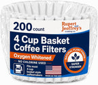 4 Cup Basket Coffee Filters (200, White)