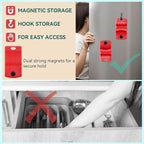 2 Pack Canning Jar Opener with Magnets, Mason Jar Opener For Canning Lids, Regular and Wide Mouth Lids, Powerful Magnet for Easy Refrigerator Storage, Releases Vacuum Seal– Patent Pending(Red)