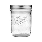 Ball Wide Mouth Glass Mason Jars with Lids and Bands, Used for Canning, Pickling, Juice, Jam, Jelly, Pint Size 16 Ounce (Pack of 4)
