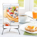Mocoosy 4 Pack 8 Inch Improved Anti-Slip Plate Stands for Display, Plate Holder Display Stand, Picture Frame Holder Stand, Black Iron Easel Stands for Photo, Decorative Plate, Tablets and Table Art