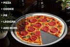 DecorRack 13 Inch Alloy Steel Pizza Pan, Non-Stick Coating, Dishwasher Safe Serving Tray, Round Baking Tray for Oven Use (3 Pack)