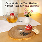 Mushroom Tea Infuser Tea Strainers For Loose Tea Cute Tea Infuser Tea Accessories For Tea Lovers Cute Kitchen Accessories Mushroom Gifts