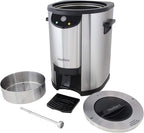 West Bend 57042 Coffee Urn Double Walled Stainless Steel Features Automatic Temperature Control Large Capacity with Fast Brewing and Easy Clean Up NSF Certified, 42-Cup, Silver