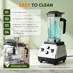 Countertop Blender, 2000W High-Power Smoothie Blender with 68oz BPA-Free Jar, 28,000 RPM, Variable Speed & Pulse, 8-Blade Stainless Steel, Tamper Included, Quick Self-Cleaning, Dishwasher-Safe Jar
