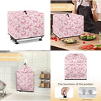 Pink Gold Butterfly Print Meat Slicer Dust Cover, (Only Cover)16x13x13 Inch Food Slicer Cover, Compatible with Cheese Bread Meat Slicer and Most Other Model, Dust-Proof, Waterproof