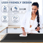 StepRite 4/5 Inch Thick Kitchen Mat Anti Fatigue Mat Kitchen Rugs Kitchen Decor Non-Slip, Stain Resistant, Water Resistant Kitchen Mats Desk Mat for Kitchen, Office, Workshop, Black, 17'' x 39''