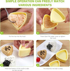 3 Pack Rice Ball Mold, Sushi Mold Diy Sushi Cooking Tools For Japanese Boxed Meal Children Bento,Kitchen Tools Sushi Plates Rice Ball Mold Non Stick Sushi Rice Making Kit (Yellow, Triangle)