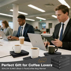 SEALON SLM03 Electric Coffee Mug Warmer (Black, 3 Pack) - 3-Temperature Desk Cup Warmer with Auto Shut-Off (4 Hours) for Heating Coffee, Tea, Milk & Beverages