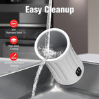Milk Frother, 4-in-1 Milk Steamer and Frother, 8.1oz/240ml Automatic Warm and Cold Foam Maker, Auto Shut-Off Frother for Coffee, Latte, Cappuccino, Macchiato(White)