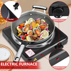 Electric Countertop Burner, Single Burner, 1000W Induction Cooktop, Portable Electric Hot Plate, 5 Level Adjustable Temperature Control Cooking Ranges for Home Dorm Camping Cooking