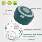 beerfingo Electric Herb Grinder - 3.5 Inch Large Grinders for Grinding Dry Fresh Herbs and Spice, USB Rechargeable Grinder with Transparent Chamber, High-efficiency, Portable and Waterproof