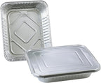 Waytiffer Disposable (25pack) 9x13 Aluminum Foil Pans with Lids, Half Size Deep Steam Table Pans, Heavy Duty Aluminum Baking Pans for Cooking, Roasting, Heating, Serving & Lining Steam-Table Trays