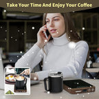 VOBAGA Coffee Mug Warmer &15oz Mug Set for Desk, Smart Coffee Cup Warmer for Office Home with 5 Temp Settings, Coffee Warmer with 2-12H Auto Shut Off, for Candles Coffee Cocoa Milk, Coffee Accessories
