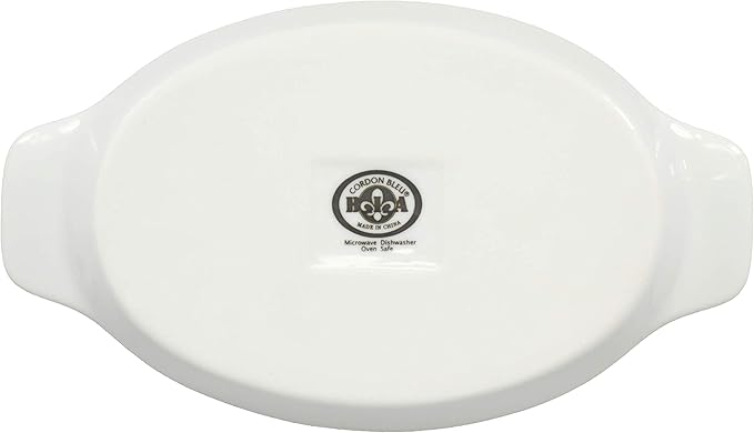 BIA Cordon Bleu Au Gratin Porcelain Baking Dish, Large, White (904998S4SIOC)