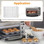 Countertop Toaster Oven Accessories for Hamilton Beach Convection Oven, 12.6×9 IN Food Grade Stainless Steel Toaster Oven Accessories Wire Rack, Dishwasher Safe