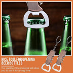 Ziliny 24 Pcs Bottle Opener Keychain Bulk Wine Bottle Beer Opener Keychain 3.27" Stainless Steel Corkscrew Waiter Corkscrew Wine Keyring Gifts for Christmas Bar Party Wedding Home (Red Bronze Color)