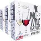 PureWine The Wand Wine Purifier - Red & White Wine Filters for Histamines & Sulfites, Sulfite Remover Sticks, Helps Allergies & Headaches, Gift Accessories for Women & Men - 72 Wands, Silver