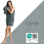 Chakir Turkish Linens | Hotel & Spa Quality 100% Cotton Premium Turkish Towels | Soft & Absorbent (12-Piece Washcloths, Dark Gray)