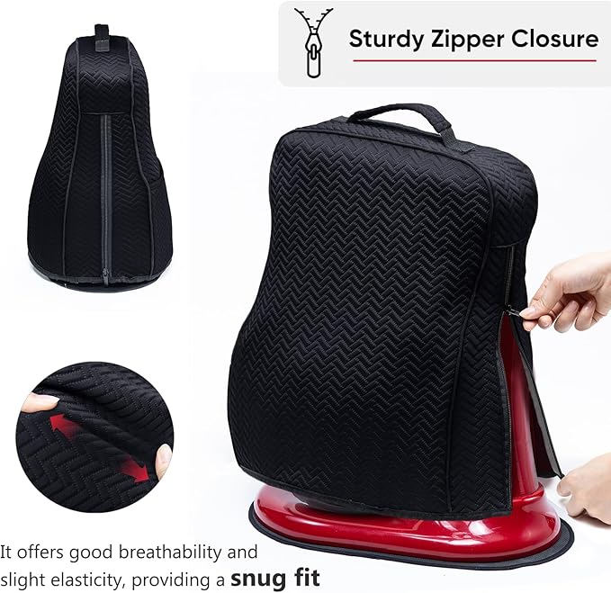 BAGSPRITE Stretchy Stand Mixer Cover with Appliance Slider– Washable Applicance Cover Compatible with KitchenAid Mixer 6/7/8 Quart – Dust Cover with Pockets for KitchenAid Accessories and Attachments