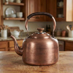 Tea Kettle Stovetop Whistling Copper Tea Pot for Stove 3.2QT Teapot Kettle Stovetop with Loud Whistle Lid, Vintage Kettles for Stove Top, Fast Boiling Water, Teapot for Induction, Electric, Gas Stoves