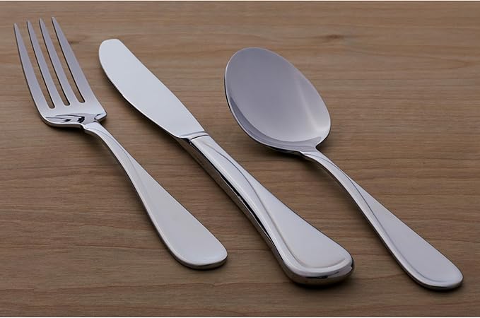 Oneida Silverware Set, Flight Everyday Flatware Dinner Knives Set, Service For 6, 18/0 Stainless Steel, Rust Resistant, Dishwasher Safe, Mirror Finish, Utensils Sets, Dinner Knife (Silver 6 Piece)
