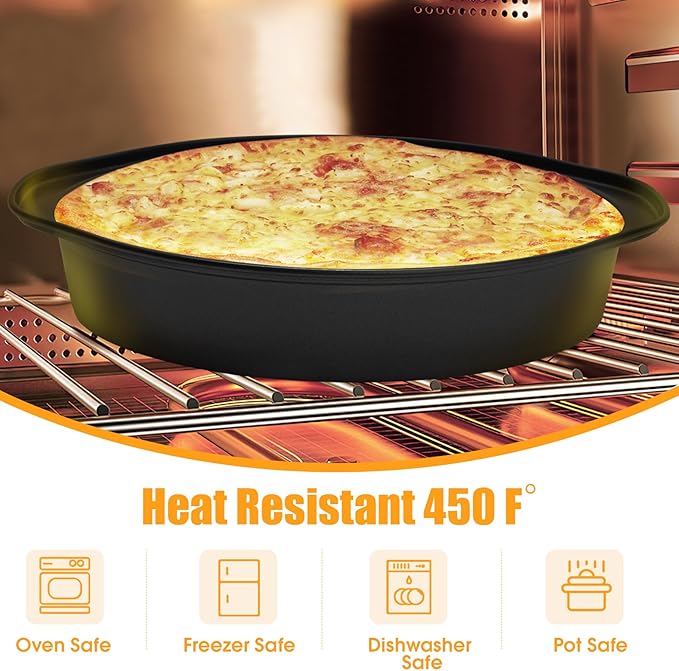 6 Inch Cake Pan - 3PCS Nonstick Round Cake Pans with 100 PCS Parchment Paper, Carbon Steel Smash Cake Baking Pans with Handle, Dishwasher Safe