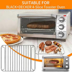 Countertop Toaster Oven Replacement Parts for black and decker 4 Slice Toaster Oven, 10.8×9.8x 0.7'' Stainless Steel Toaster Oven Accessories Wire Rack Baking Rack