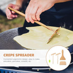 Crepe Spreader and Pancake Spatula Set, Kitchen Gadget Kit with Wear-resistant Tools for Cooking Crepes and Pancakes, Convenient 5pcs Kitchen Utensils for Home Use Random Color