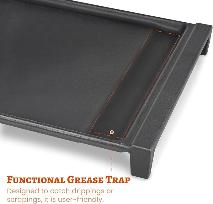 Stove Top Griddle for GE Gas Stove Replacement WB31X24738 Grill Stovetop Cast Iron Pan WB31X27151 Grates General Electric Rang Parts Burner Center Griddles Cooktop WB31X24998