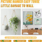 30pcs Aeneous Super Hook Picture Hangers and Office Pack, Drywall Hooks for Hanging Pictures, Wall Hooks, Picture Hangers, Picture Hanging Kit，Hang Art, Clock, Shelves, Mirrors