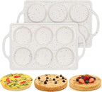 FUNBAKY Muffin Top Pan Non Stick, 3 Inch Metal Frame Silicone Egg Molds for breakfast sandwiches, Whoopie Pies, Egg Bites, English Muffins, 2 Pcs Confetti