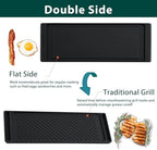 DG61-00859A Griddle Stove Replacement Parts for Samsung Gas Stove Range Cast Iron Griddle Pan Samsung Cooktop Top NX58F5500SS NX58J5600SG NX58R5601SS/AA Reversible Center Burner Griddle Plate 1 Pack