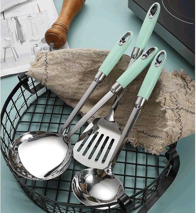 Stainless Steel Kitchen Tools Cooking Set Spatula Shovel Soup Tong Accessories Baking