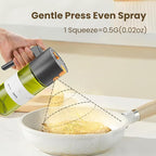 LUKUMIQI 2 in 1 Oil Sprayer for Cooking, 17oz Light-Blocking Glass Spray Bottle with Stickers, Oil Dispenser for Salad, Air Fryer & BBQ