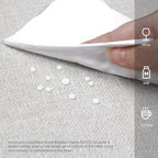 BALCONY & FALCON Rectangle Tablecloth Washable Wrinkle Resistant and Water Proof Table Cloth Decorative Linen Fabric Tablecloths for Dining Parties Kitchen Wedding and Outdoor Use (Owl Gray, 57x118)