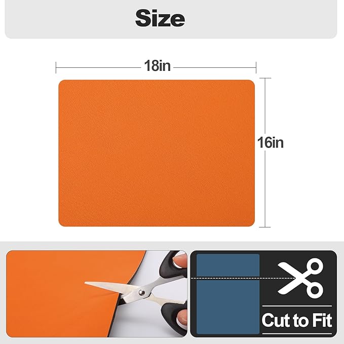 Ecotrim - Dish Drying Mat for Kitchen Counter | Coffee Bar Mat for Countertops | Heat Resistant Drainer Mat with Non-slip Rubber Backed | Hide Stain Kitchen Absorbent Draining Mat | Orange 16"x18"