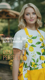 Vintage Floral Apron for Women with Functional Pockets Adjustable Neck Strap for Cooking Baking Mother's Gift