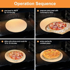 Small 10 inch Round Pizza Stone,for RV Camper Oven,Round baking stone Grill,Can make pizza, bread, pies,BBQ, Durable and Safe, Give away Plastic Scraper