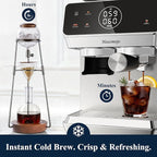 CM1620 Espresso Machine with Built-in Burr Grinder, 20 Bar Bean-to-Cup Espresso Maker with 44 Grind Settings & Steam Wand, Touchscreen Coffee Machine for Latte, Cappuccino & Iced Coffee