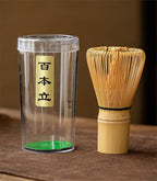 Matcha Whisk - Bamboo Whisk for Matcha Powder, Handcrafted Organic Traditional Japanese Chasen, 100-Prong Matcha Stirrer Wisk Mixer Brush for Authentic Tea Preparation