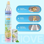 CO2 Cylinder for Soda Maker - 60L Durable CO2 Cartridges for Screw-In Soda Makers Compatible, Exchange Carbonator & Sparkling Water - Carbonates Any Drink with Threaded Cylinders (1PCS)