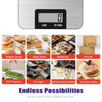 Food Kitchen Scale High-Precision Digital Scale Accurate Weighing for Baking & Cooking Enthusiasts (Shiny Blue)