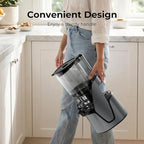 EanOruus Juicer Machines, 3-in-1 Cold Press Juicer with 6.5" Extra Large Chute, 100oz Large Capacity, AC Motor, Makes Juice, Nut Milk & Sorbet, Premium Gray