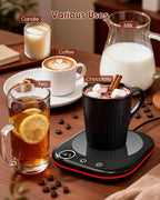 Coffee Mug Warmer - 36W Cup Warmer for Desk with Temperature Display & Ambient Light, 1-12 H Timer, 4 H Auto Shut Off, Smart Candle Warmer, Gift for Coffee, Tea, Milk, Beverage